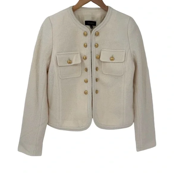 Talbots Berkshire Wool Blend
Crop Blazer Jacket Cream Women 8P NWT - Picture 4 of 13